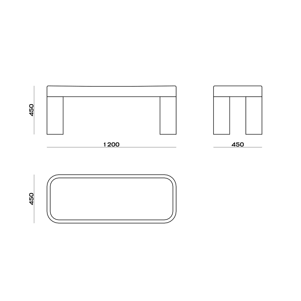 Схема Скамья Taiga, MODÉNATURE