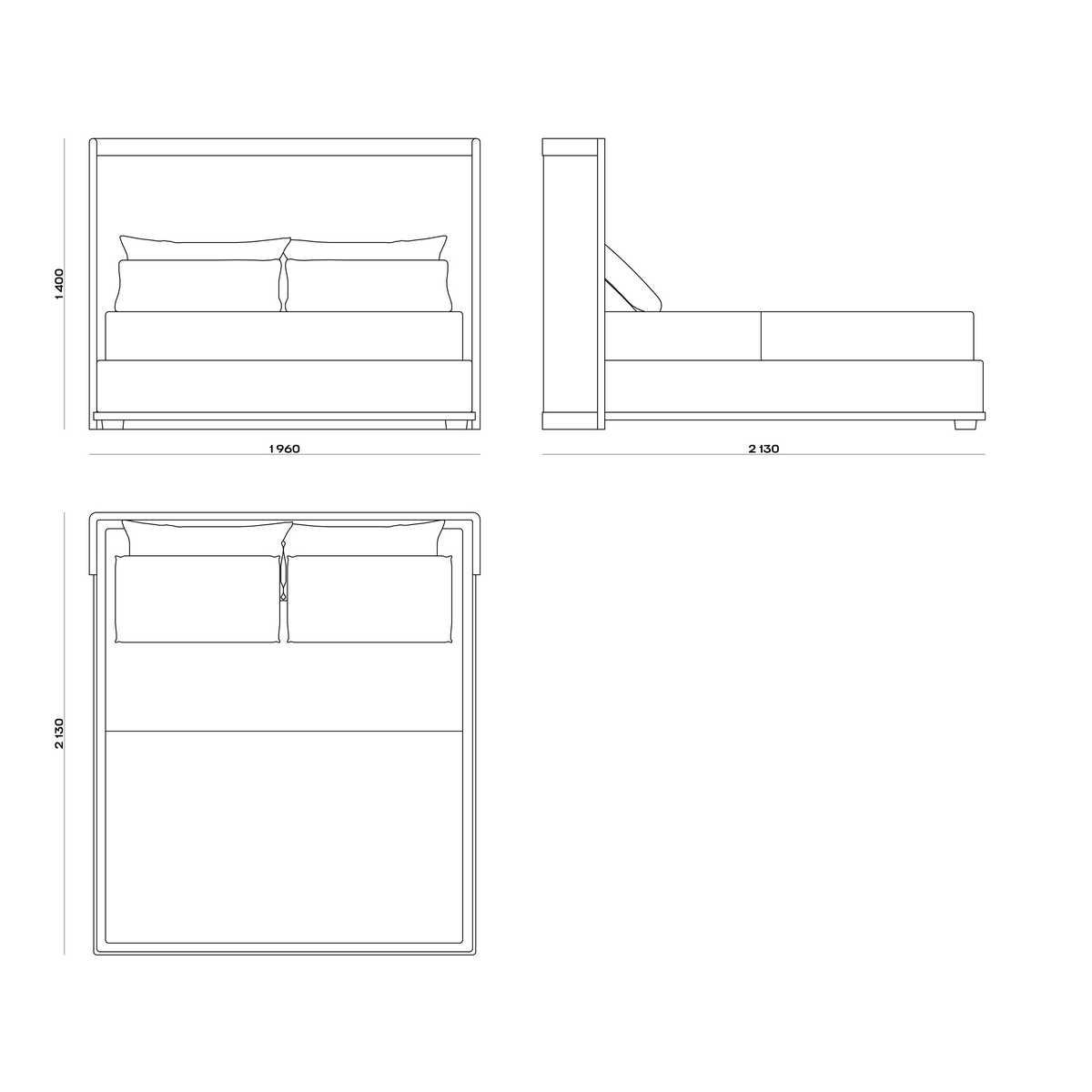Схема Кровать Lutetia Bed, MODÉNATURE