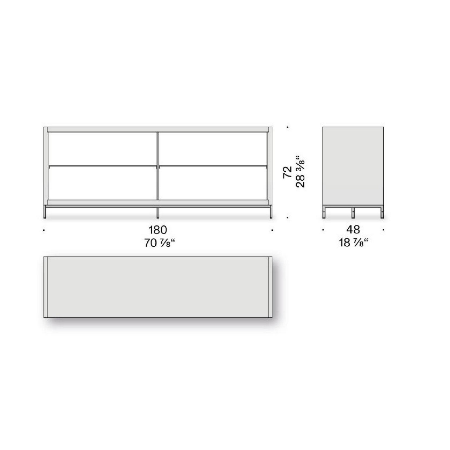 Схема Тумба под ТВ Combi Sideboard, DePadova