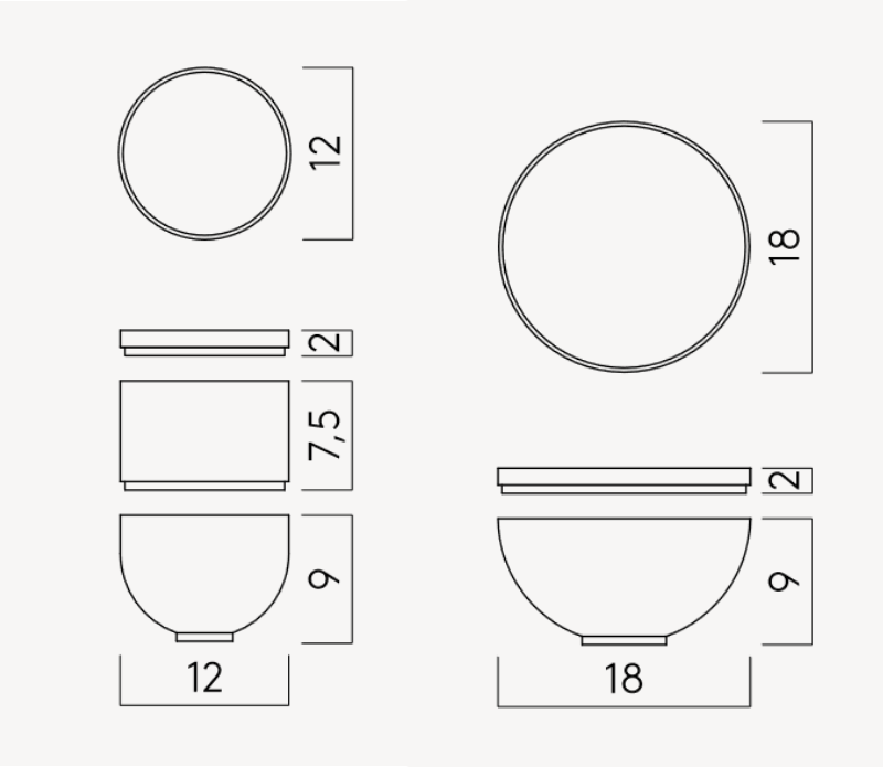 Схема Набор мисок Setomono Bowl Set, Kristina Dam Studio