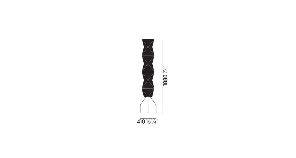 Схема Напольный светильник Akari UF4-L8, Vitra