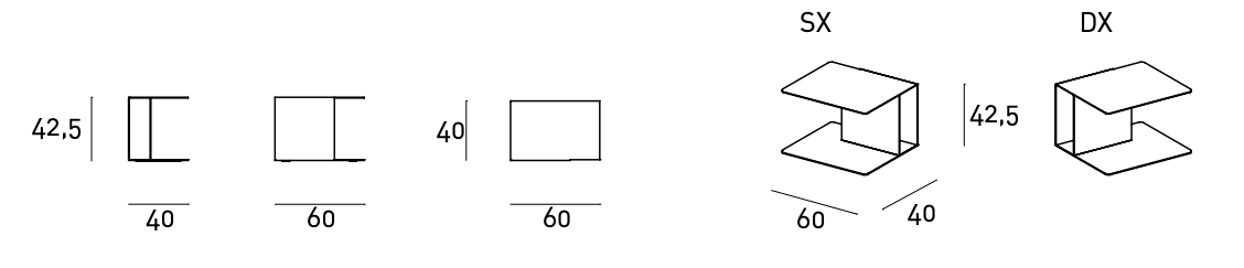 Схема Приставной столик Family Lounge Table, Living Divani