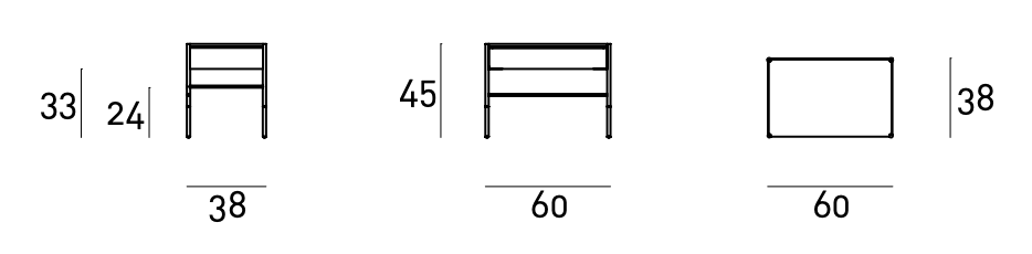 Схема Прикроватная тумба Era Comodino, Living Divani