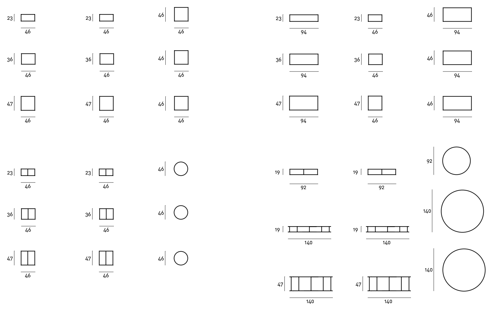 Схема Журнальный столик Ile Table, Living Divani