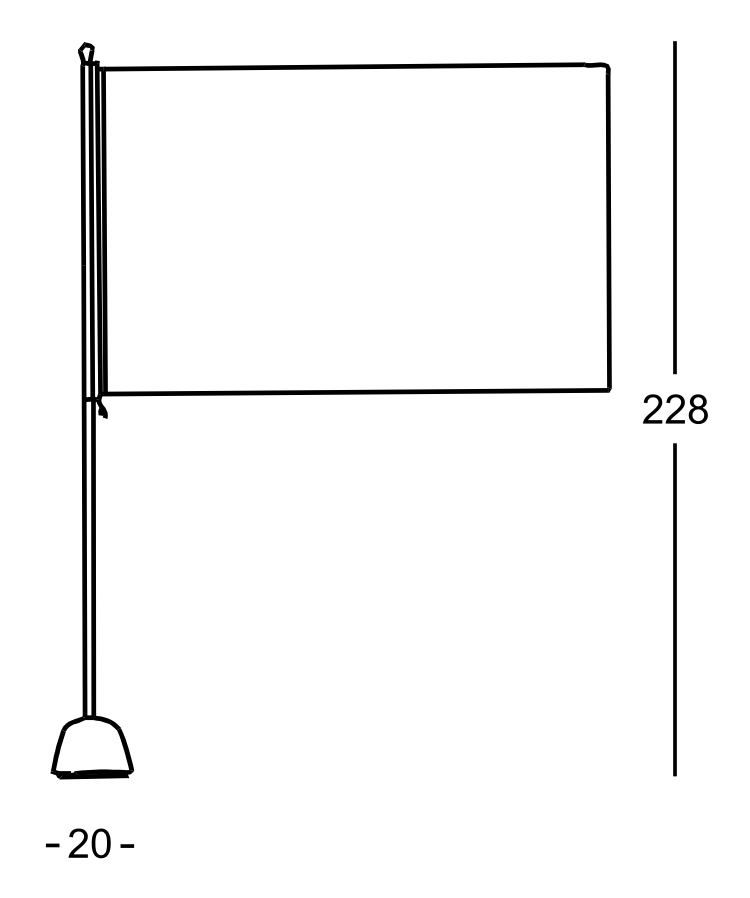 Схема Напольный флагшток Servobandiera, 