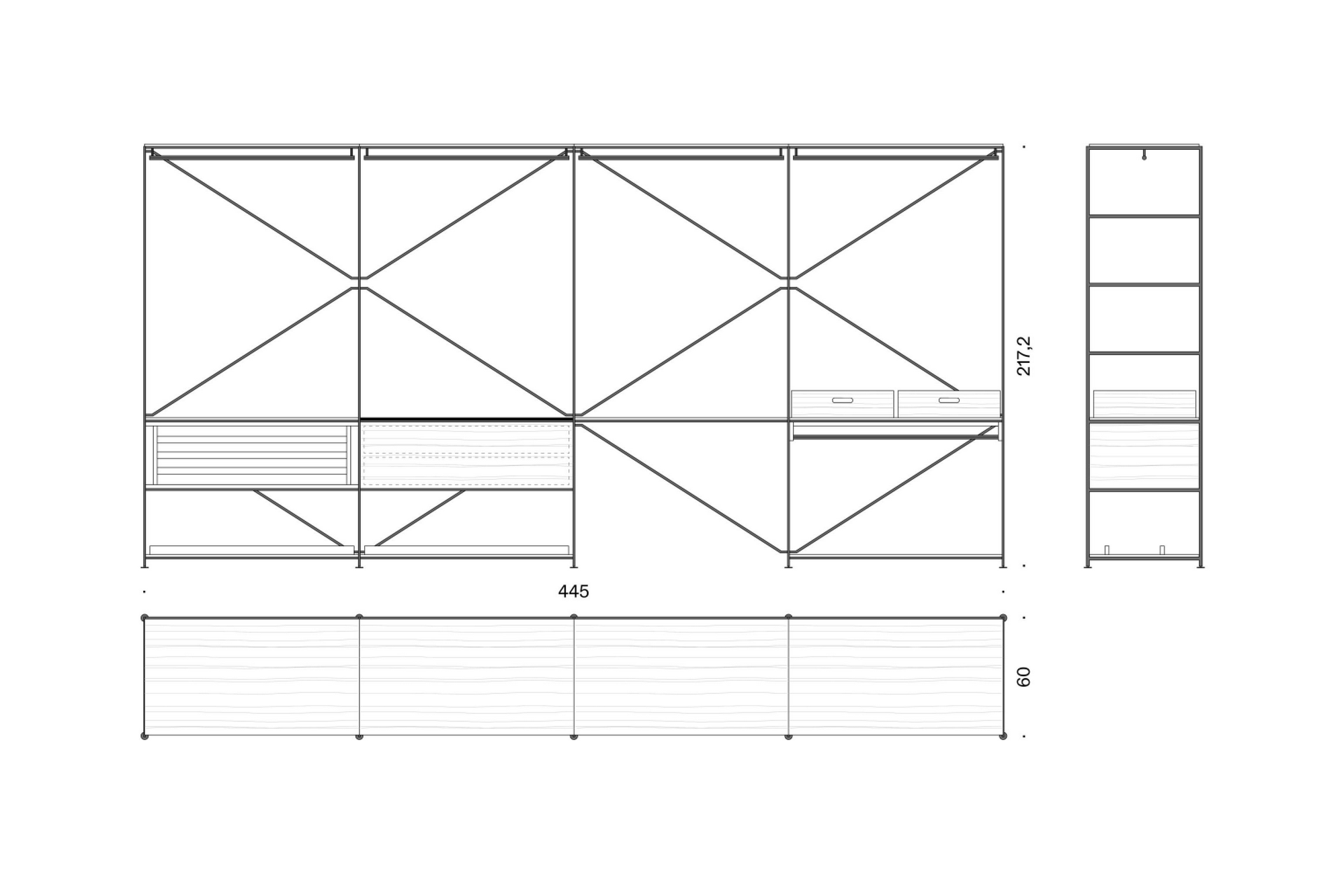 Схема Модульная система R.I.G. Modules – Wardrobe, DePadova