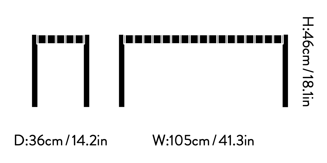 Схема Скамья Betty TK4, And Tradition (&Tradition)