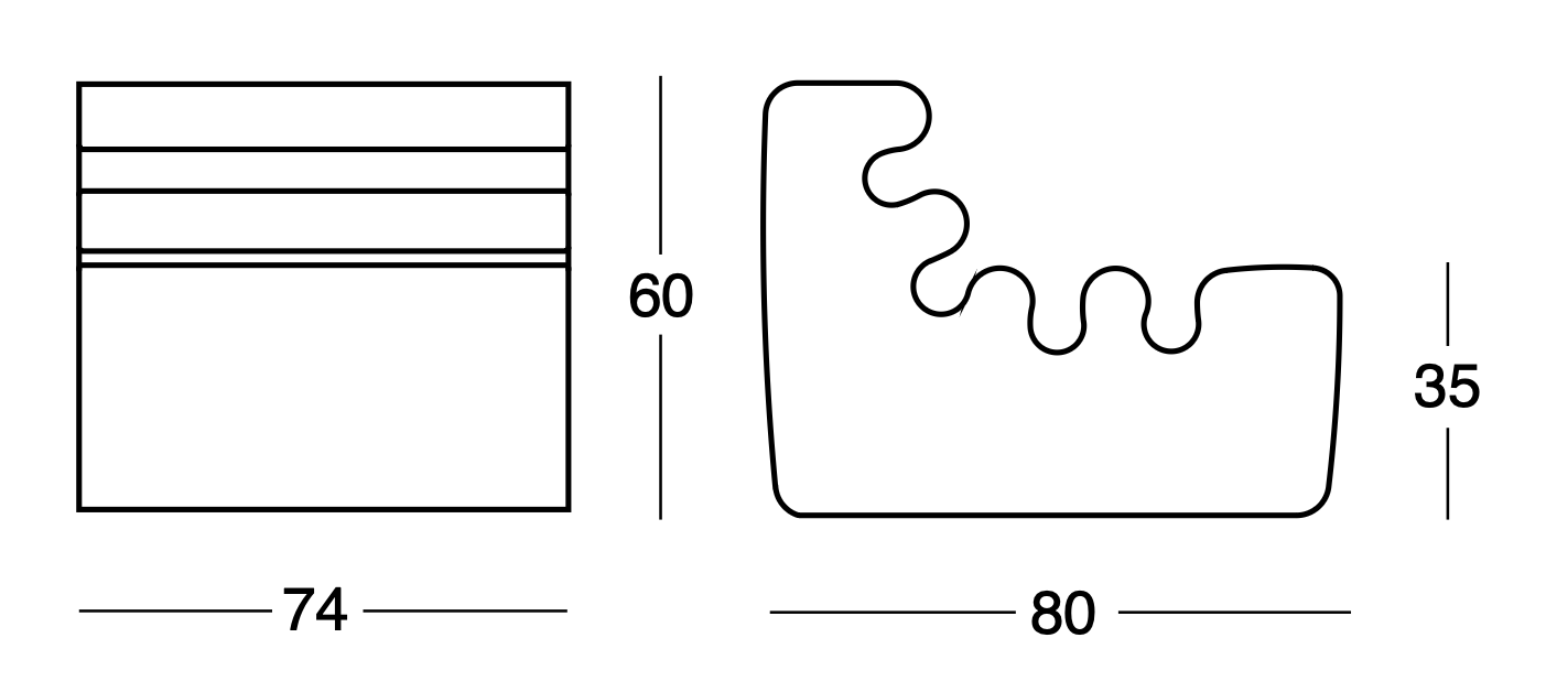 Схема Кресло Karelia, Zanotta