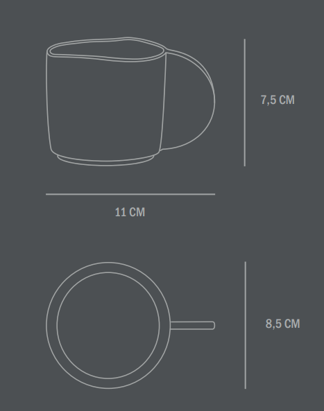Схема Набор из 2-х кофейных чашек Native Coffee Cup, 101 Copenhagen