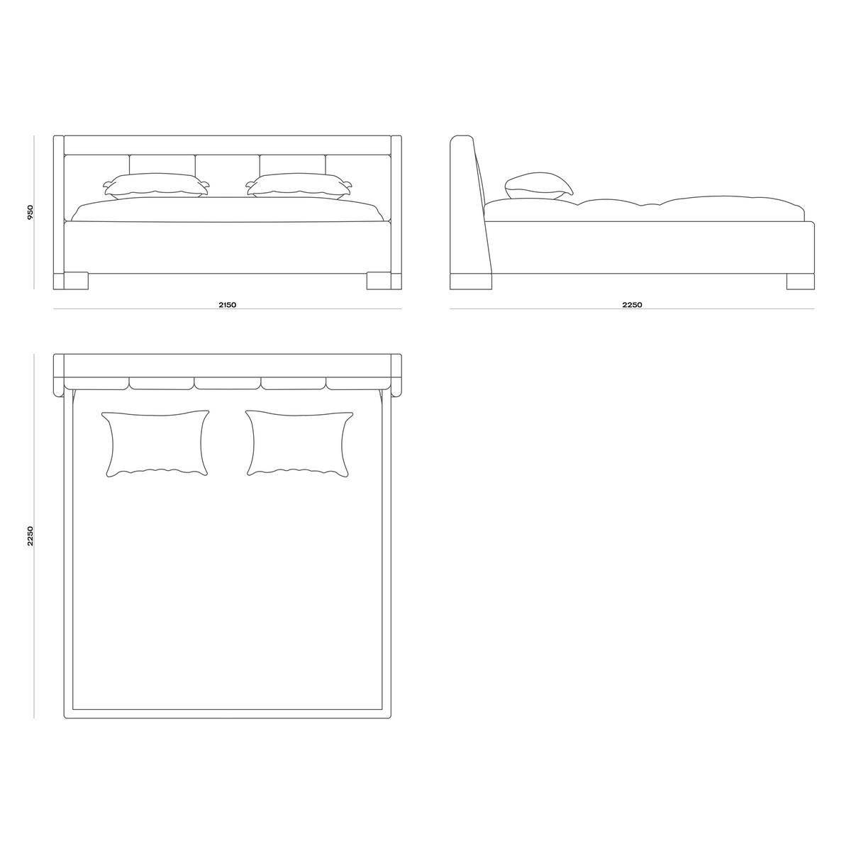 Схема Кровать Tamas Bed, MODÉNATURE