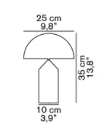 Схема Настольный светильник Atollo Table Lamp, Oluce