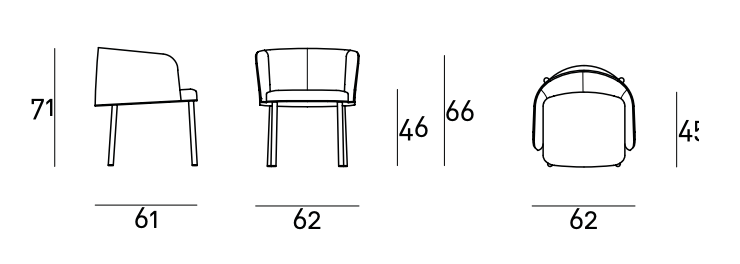 Схема Кресло Jam, Living Divani