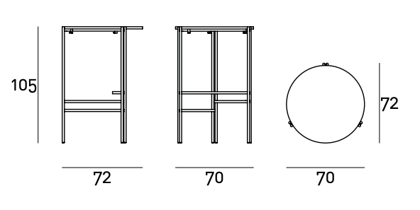 Схема Барный стол Etoile, Living Divani