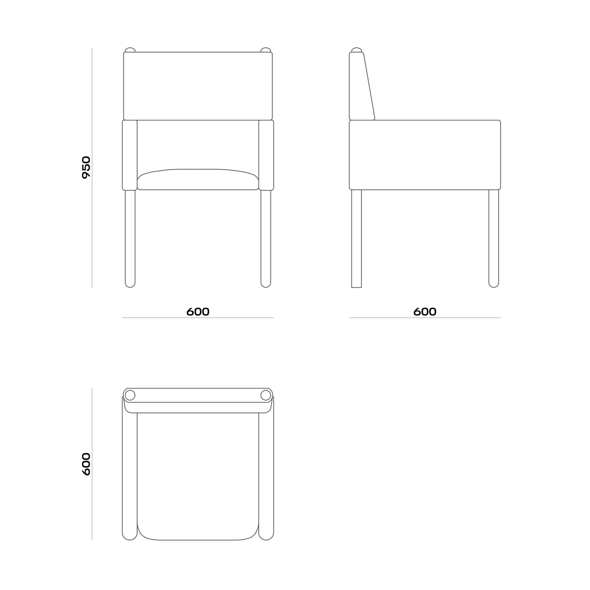 Схема Стул Karl Chair, MODÉNATURE