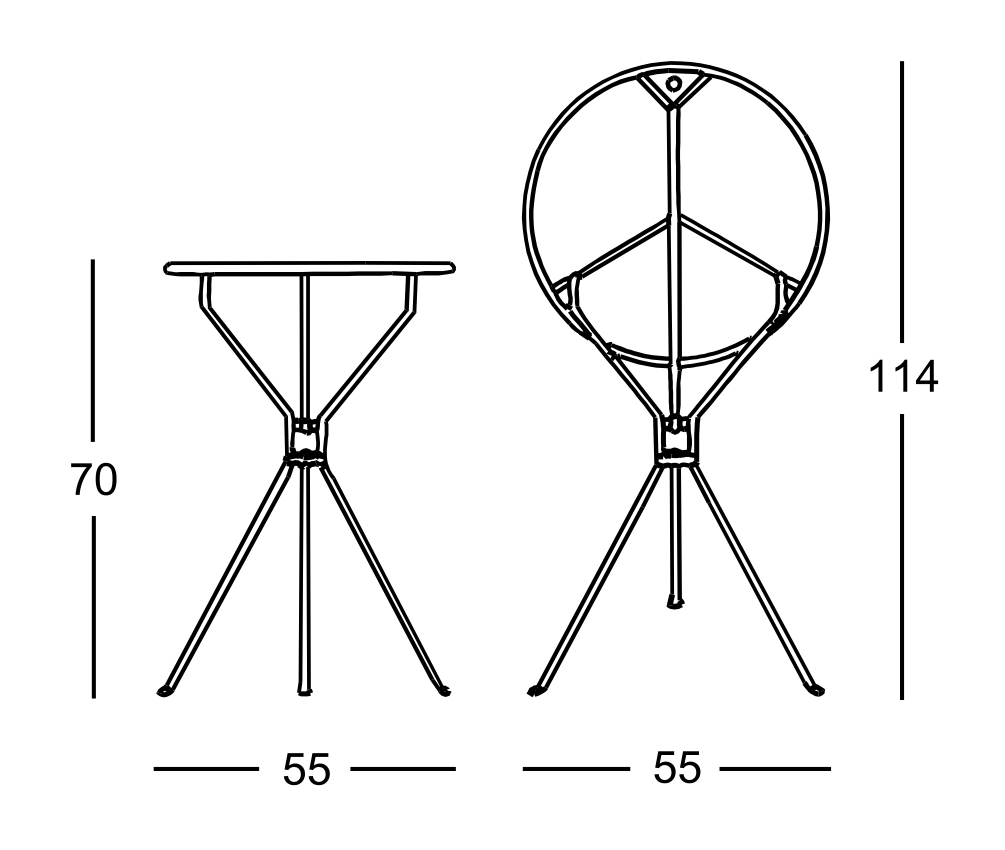 Схема Приставной столик Cumano, Zanotta