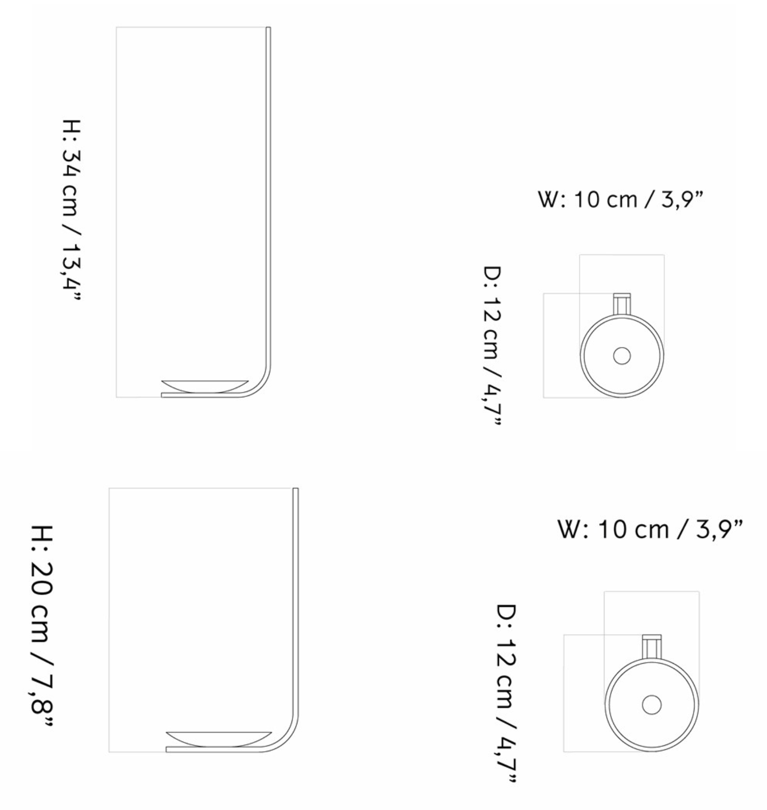 Схема Настенный подсвечник Clip Candle Holder, Audo Copenhagen (ex. Menu)
