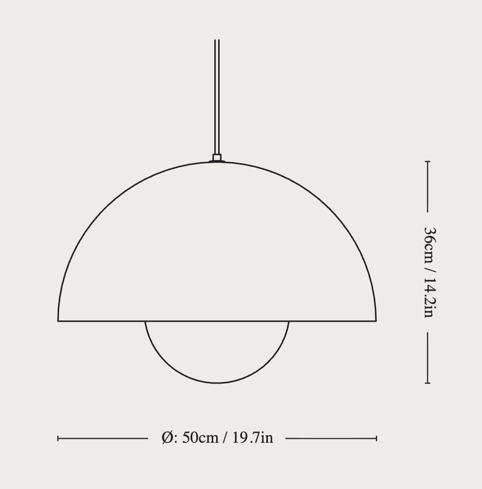 Схема Подвесной светильник Flowerpot VP2, And Tradition (&Tradition)