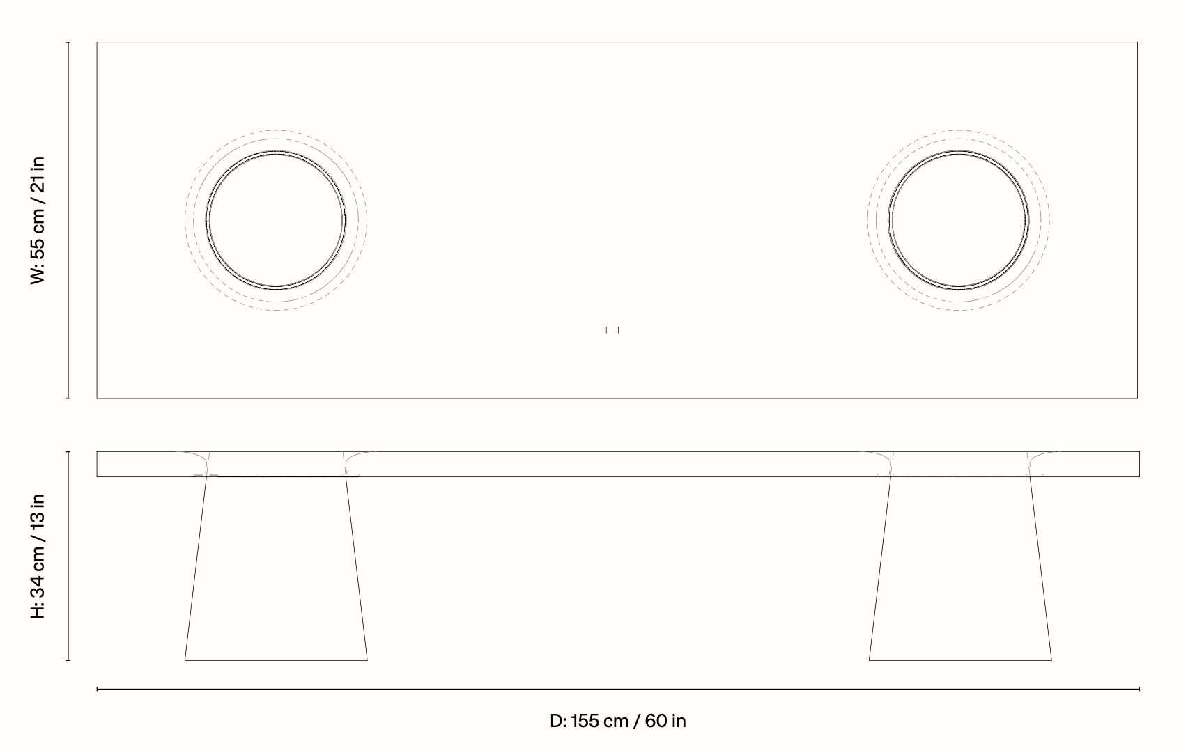 Схема Журнальный столик Grova Coffee Table, Ferm Living