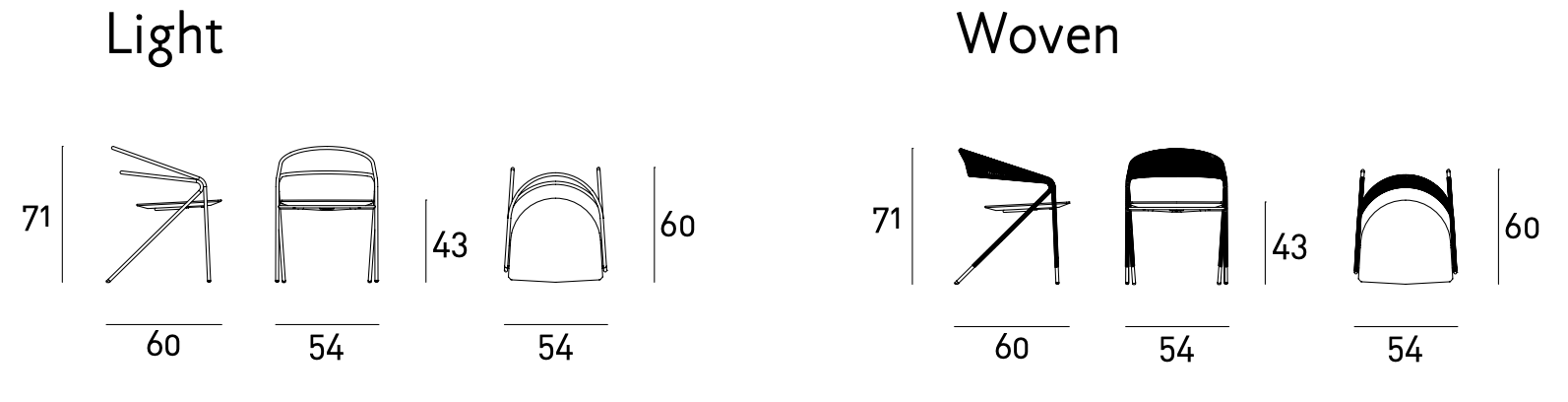 Схема Стул George’s, Living Divani