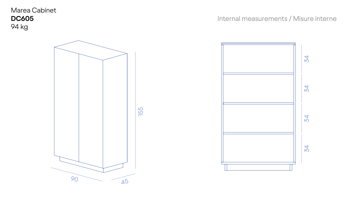 Схема Шкаф Marea Cabinet, De Castelli