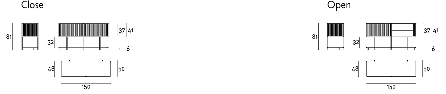 Схема Барный шкаф Aero B, Living Divani