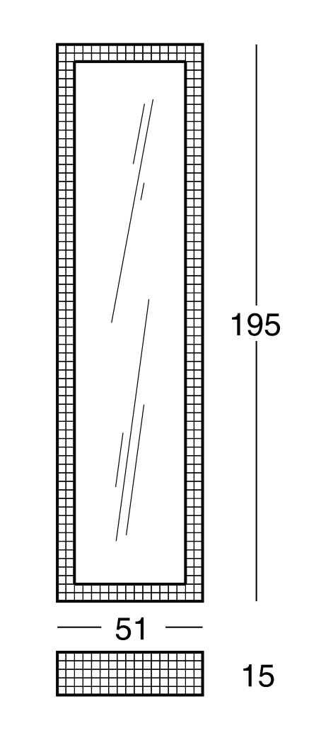 Схема Напольное зеркало Quaderna Mirror 476, Zanotta