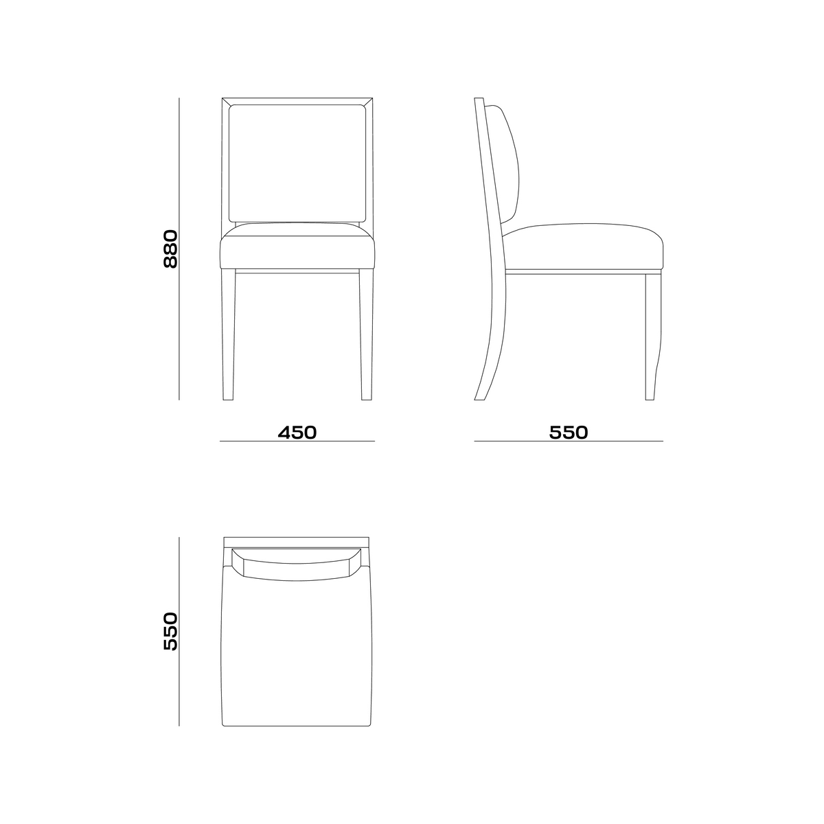 Схема Стул D'Après Frank Chair, MODÉNATURE