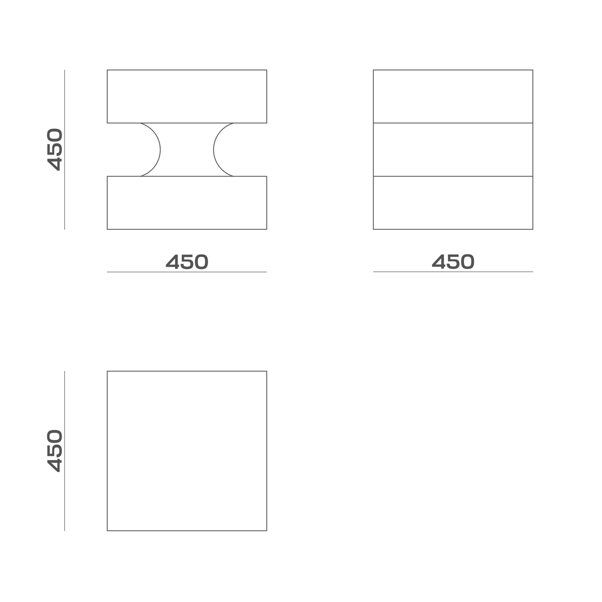 Схема Табурет Nuage Stool, MODÉNATURE