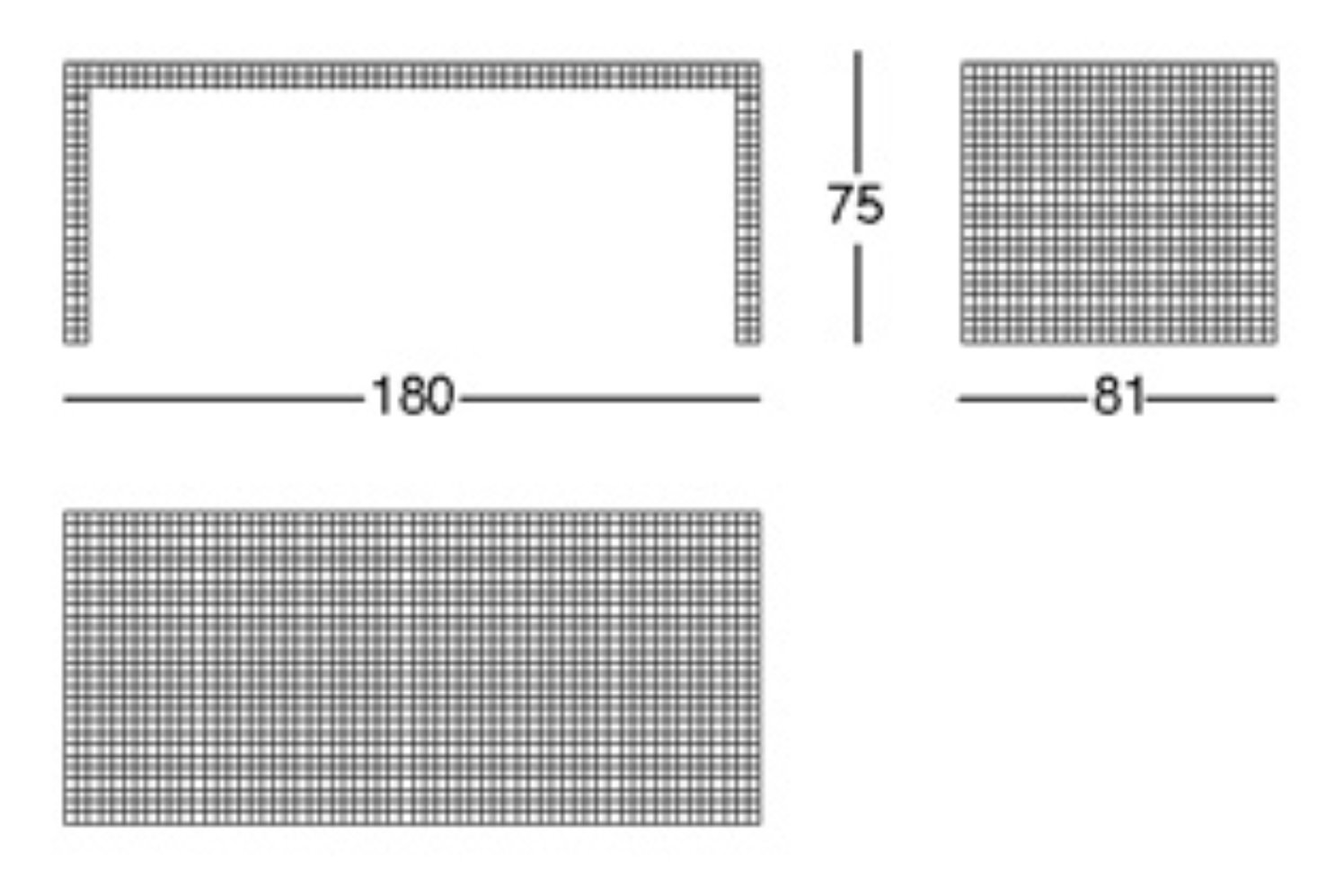 Схема Письменный стол Quaderna Desk 2830, Zanotta