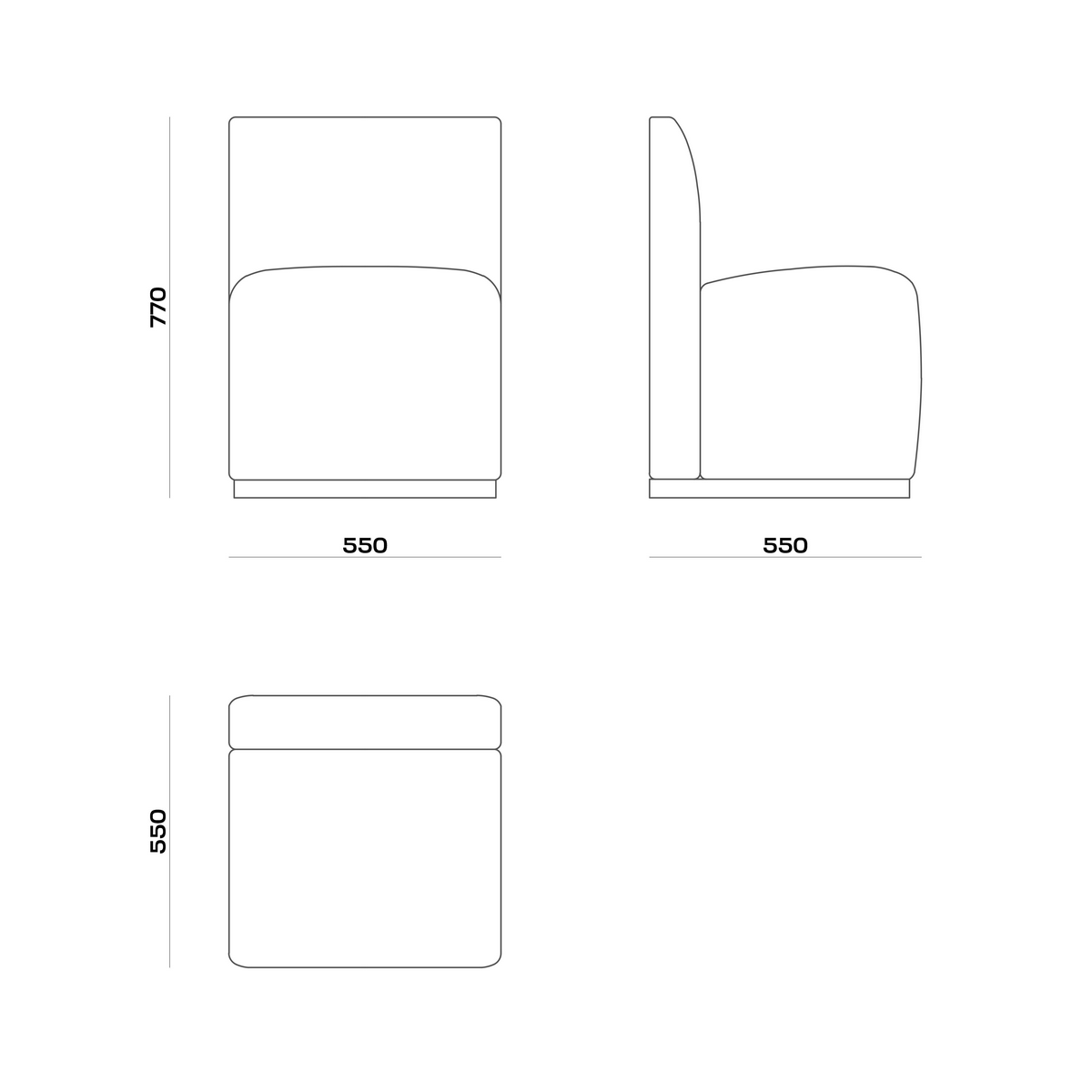 Схема Стул Domus Chair, MODÉNATURE