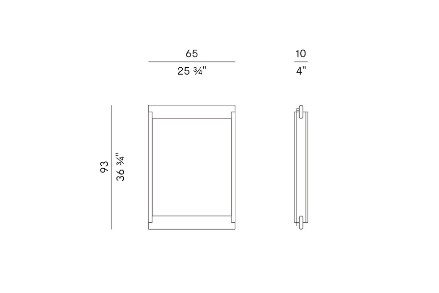 Схема Настенное зеркало E Claire прямоугольное, Potocco