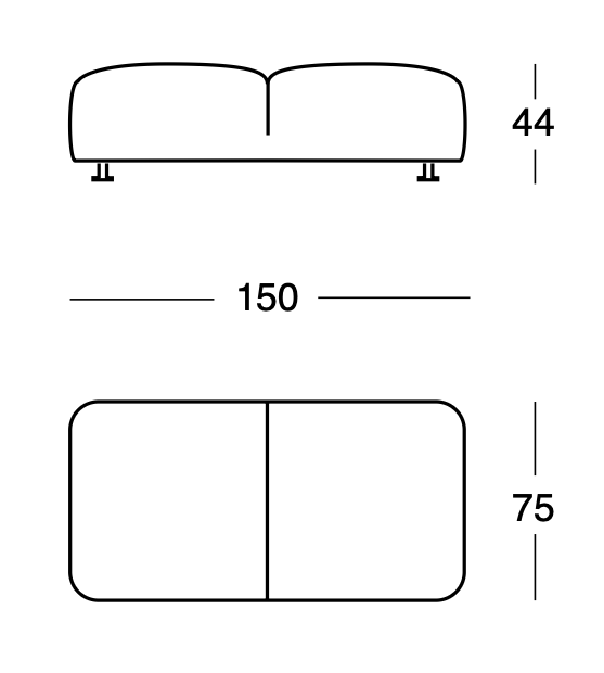 Схема Пуф Za: Za Max Pouf, Zanotta