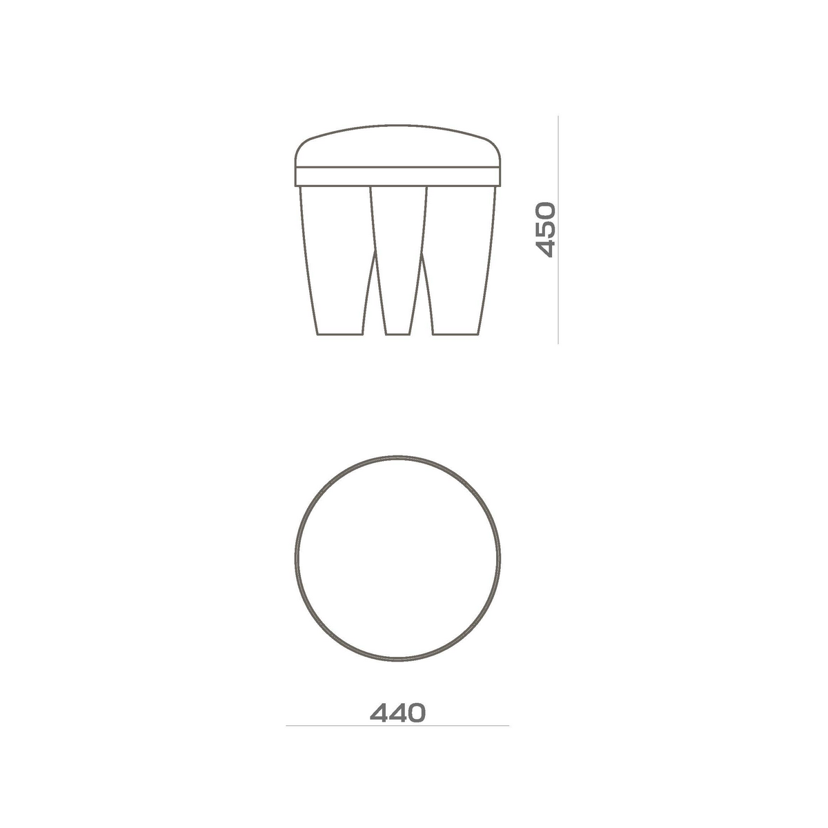 Схема Табурет Viktor Stool, MODÉNATURE