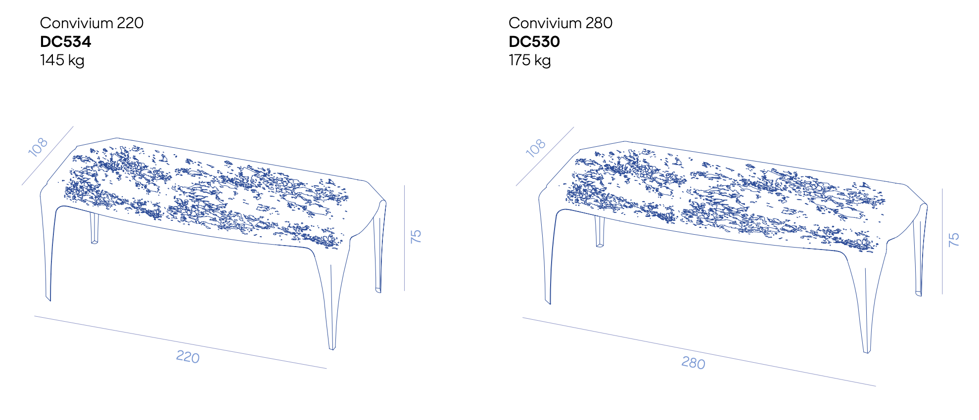 Схема Обеденный стол Convivium Table, De Castelli