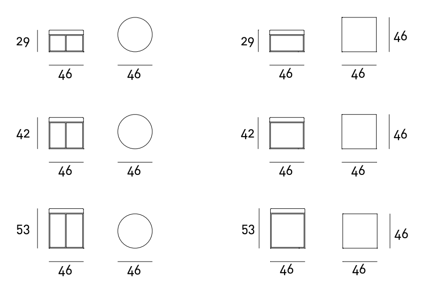 Схема Пуф Ile Pouf, Living Divani