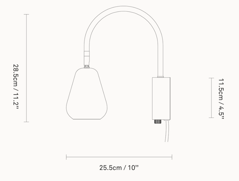Схема Настенный поворотный светильник Anoli Spot Wall, Nuura