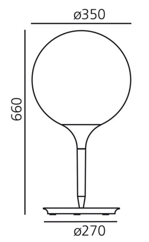 Схема Настольная лампа Castore Table 35, Artemide