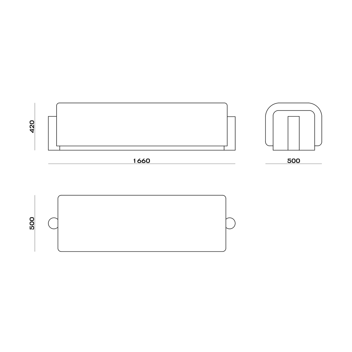 Схема Банкетка Lady Kim, MODÉNATURE