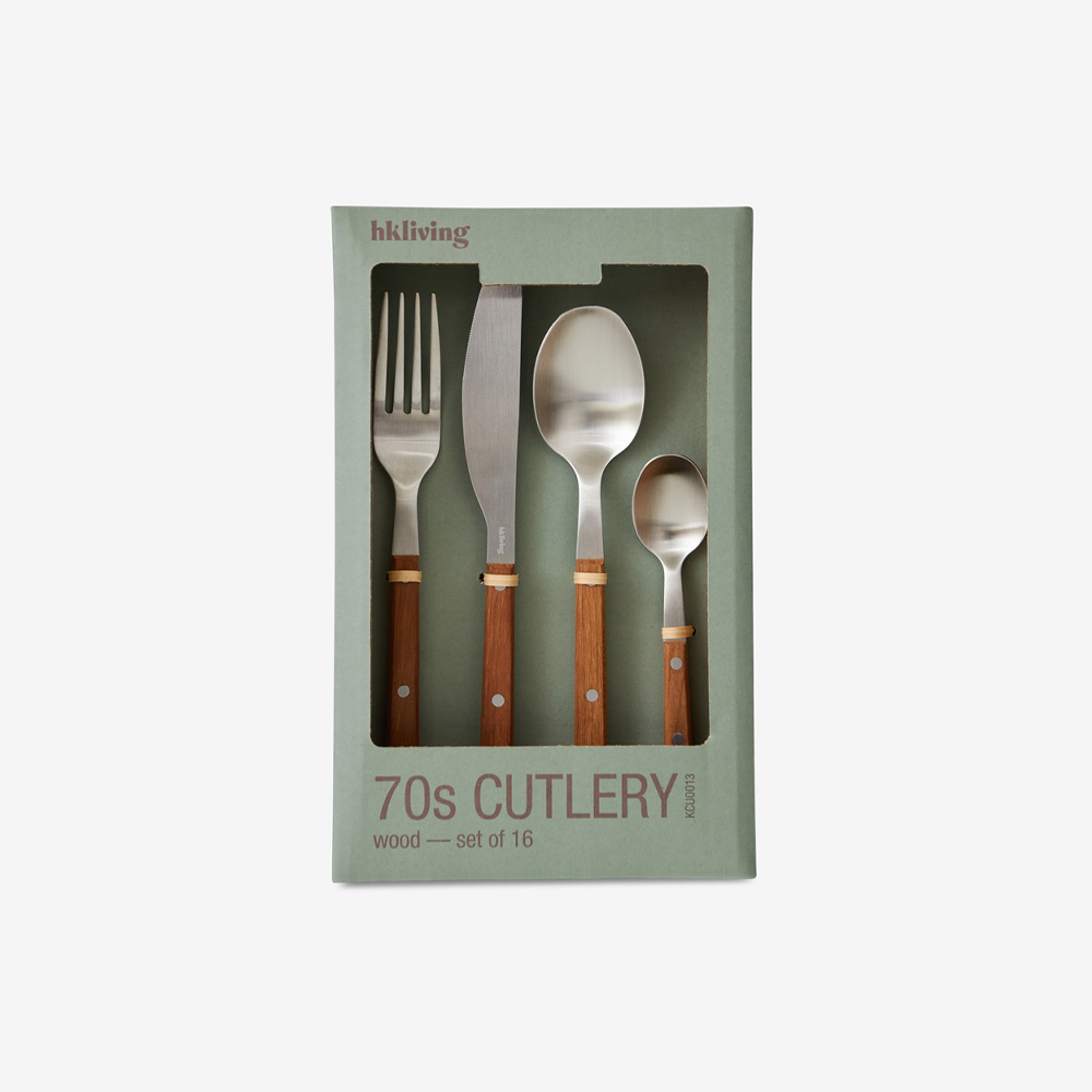 Набор столовых приборов 70s cutlery: wood – set of 16 
