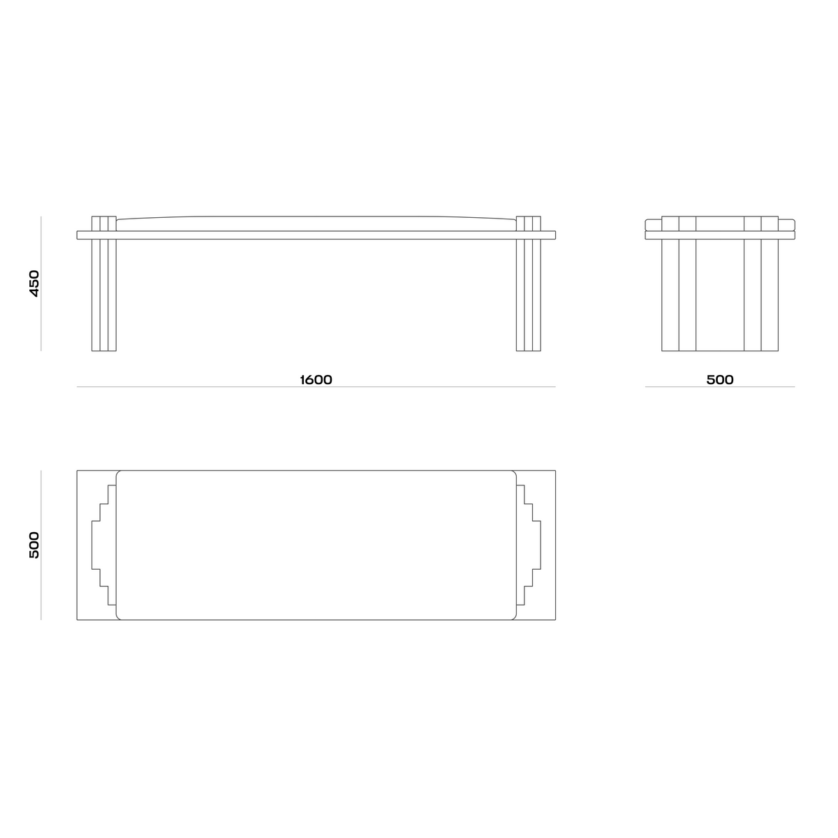 Схема Банкетка Gema, MODÉNATURE