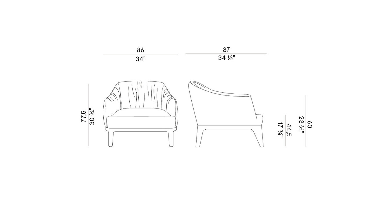 Схема Кресло Blossom, Potocco