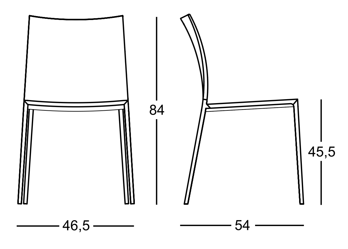 Схема Стул Talia, Zanotta