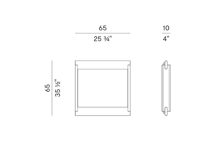 Схема Настенное зеркало E Claire квадратное, Potocco