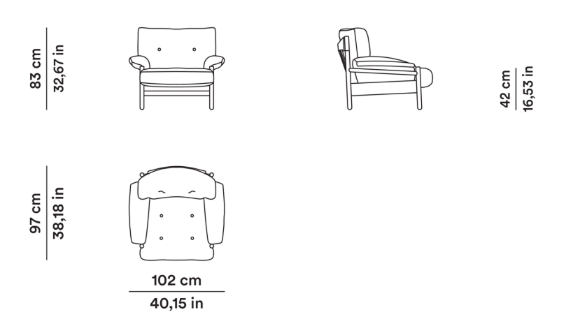 Схема Кресло Sella, Tacchini