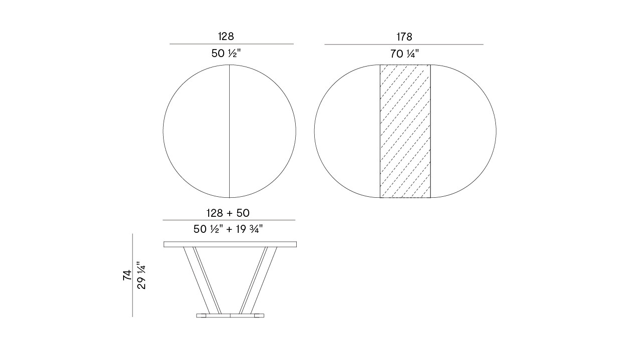 Схема Стол Aura, Potocco