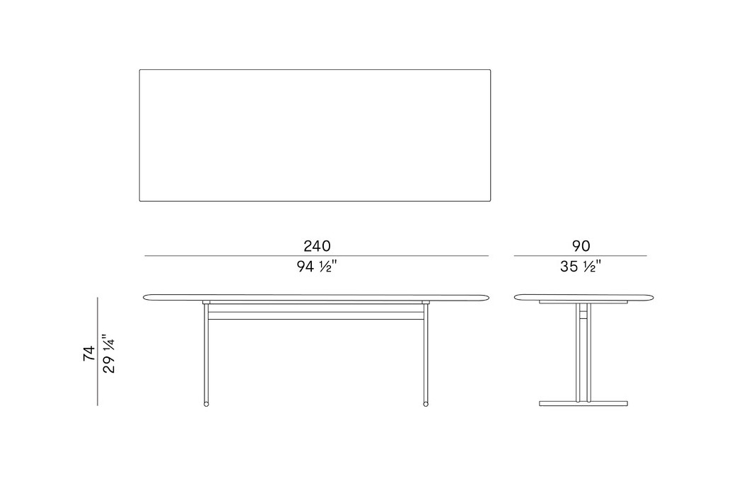 Схема Стол Graphic, Potocco