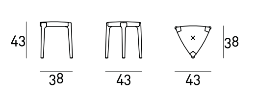 Схема Табурет Ticino Stool, Living Divani