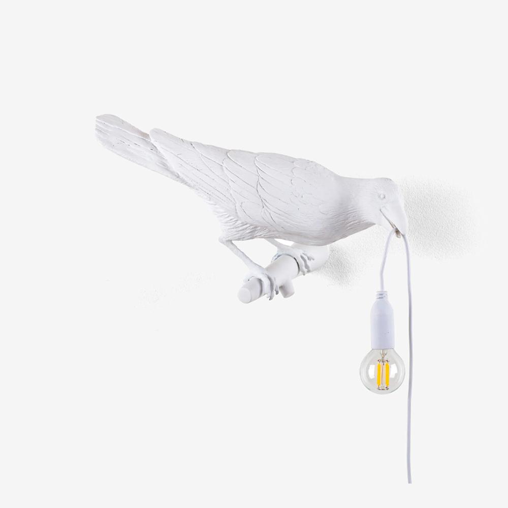 Настенный светильник Bird Looking Right White Outdoor 