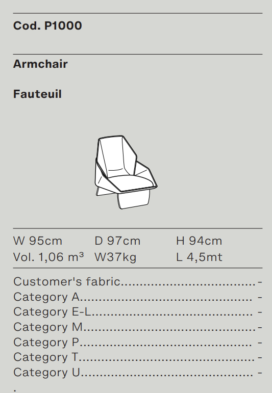 Схема Кресло Loto, Ditre Italia