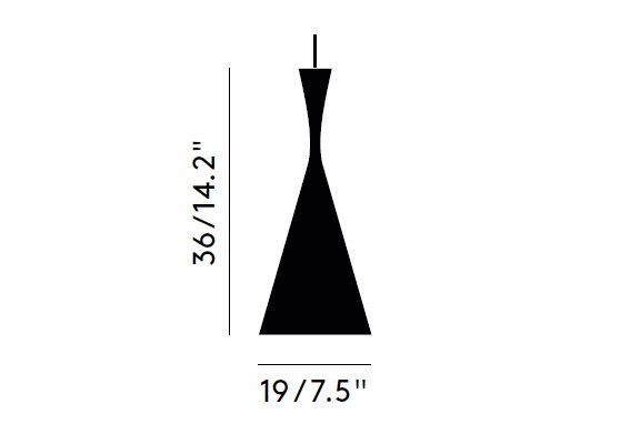 Схема Подвесной светильник Beat Tall White LED, Tom Dixon